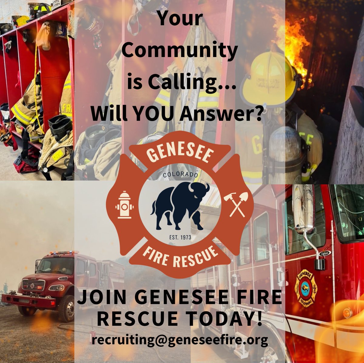 Genesee Fire Rescue needs your help! If you live within the Genesee Fire District and are interested in an amazing opportunity to give back to the community, come volunteer with us!