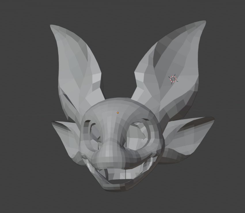 ended up deciding to fix my 2.0 strorca head base instead of remaking it entirely. and i'm glad i did- he's such a cutie 🥰 all that's left is to finish shrinking the big ear, smooth out inside the mouth / head, and add teef

#furry #fursuitmaker #fursuitwip