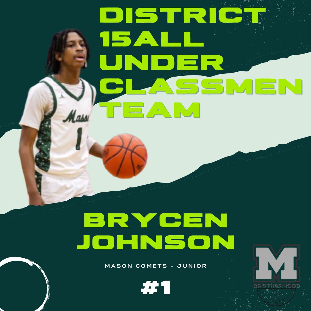 Mason Comets Boys Basketball (@basketballmason) on Twitter photo Congratulations to class of '26 Brycen Johnson on making District 15 All Underclassmen Team!
<a href="/MHSsportsradio/">Mason Sports Radio</a> Congratulations to class of '26 Brycen Johnson on making District 15 All Underclassmen Team!
<a href="/MHSsportsradio/">Mason Sports Radio</a>