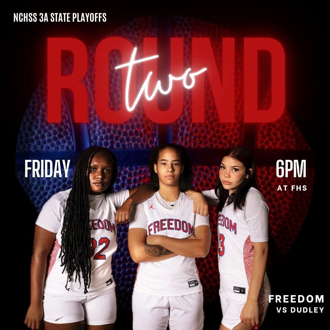 We would love to pack the gym Friday night for our 2nd round playoff game Vs Dudley. Game time is 6:00!