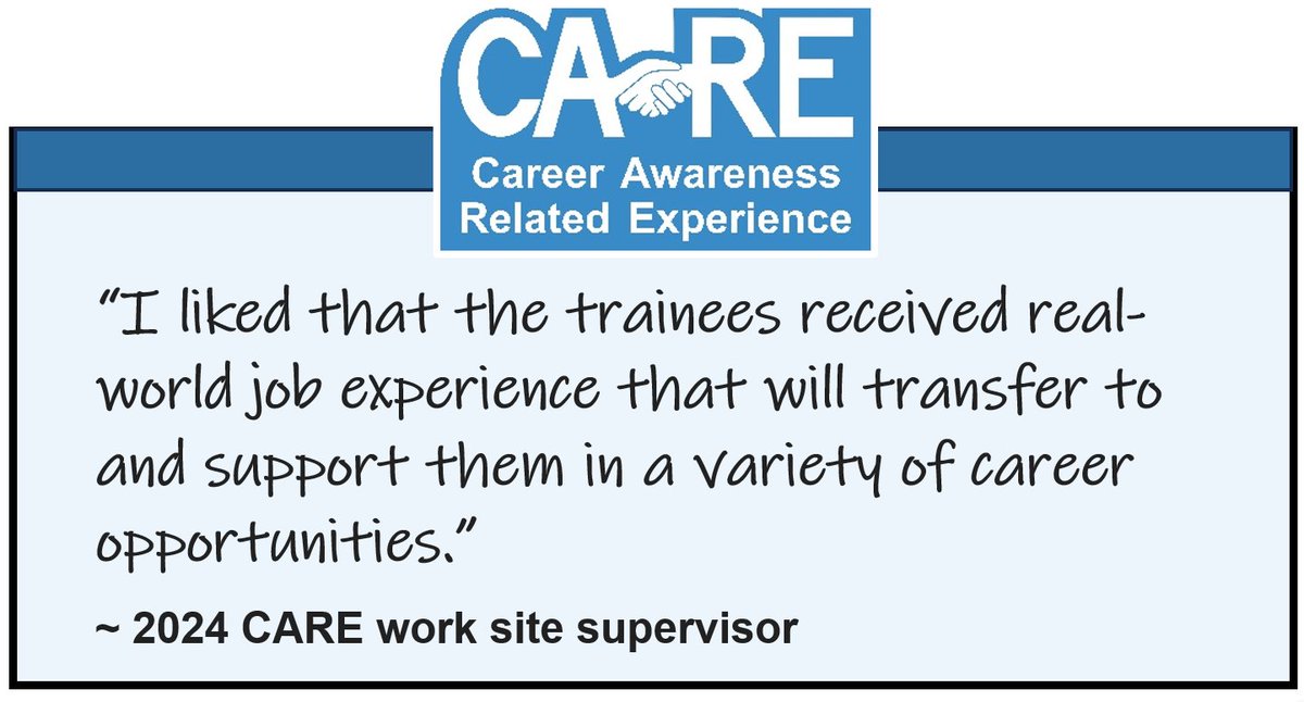 All of last year’s worksite supervisors recommend that Columbia teenagers participate in the CARE program in the future.

Do you want to make a difference while receiving free labor during the summer?

Contact Ron Schmidt at Ron.Schmidt@CoMo.gov or 573.874.6300.