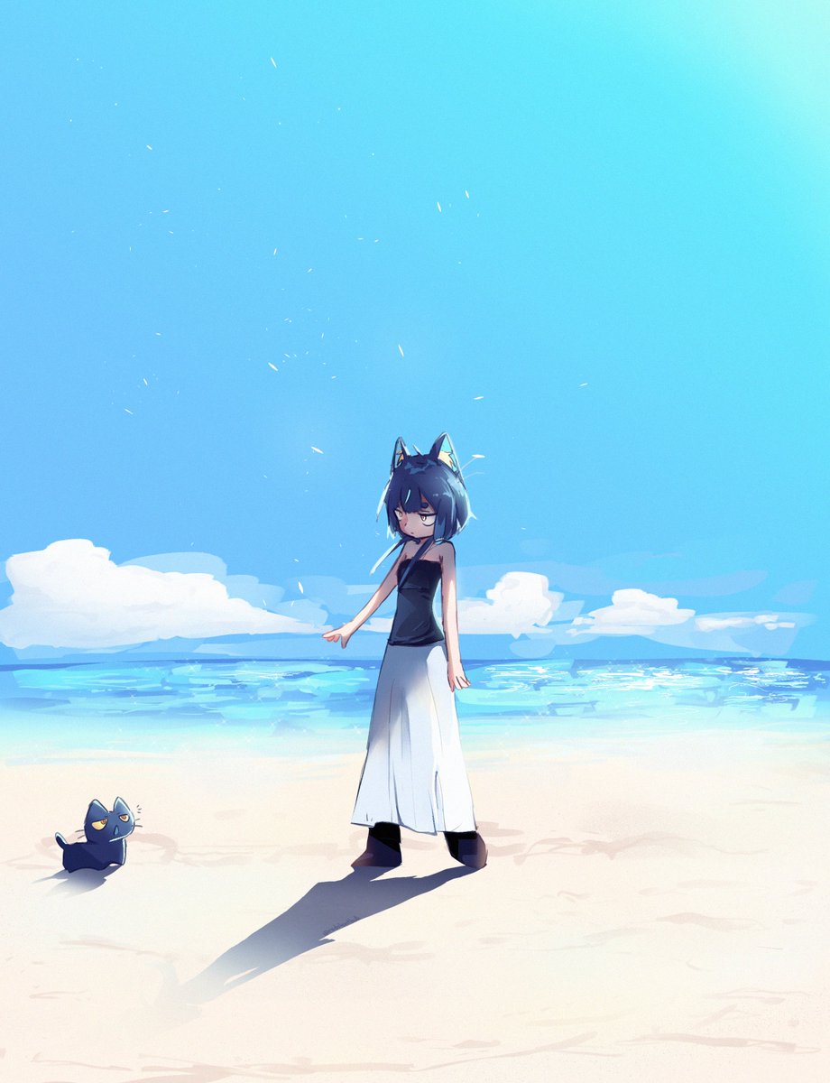 Redolent  Beach💙🏝️

#vtuber #vtuberita #ocart #beach