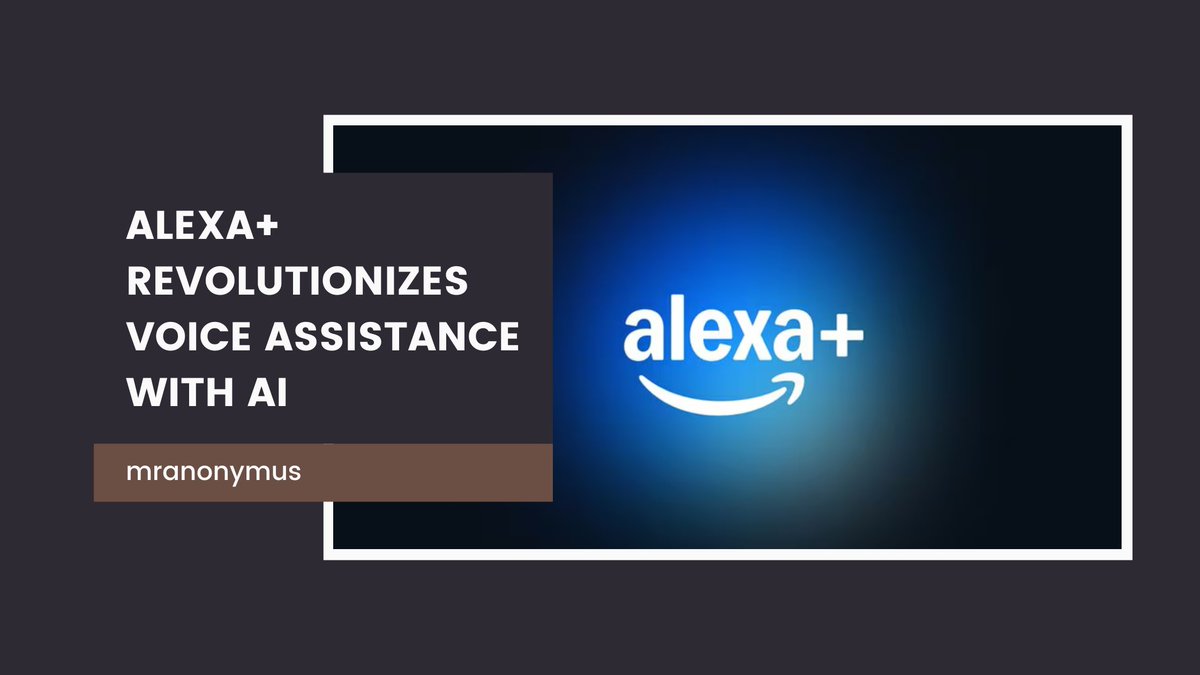 MrAnonymusBlog's tweet image. 🚀 Introducing Alexa+ by Amazon!
• 💬 Natural, AI-driven conversations
• 🏠 Seamless smart home integration
• 🎯 Personalized recommendations
All for $19.99/mo (free for Prime)!
Join the AI revolution.
mranonymus.com/2025/02/27/ama…

#AlexaPlus #GenerativeAI #SmartHome #TechNews