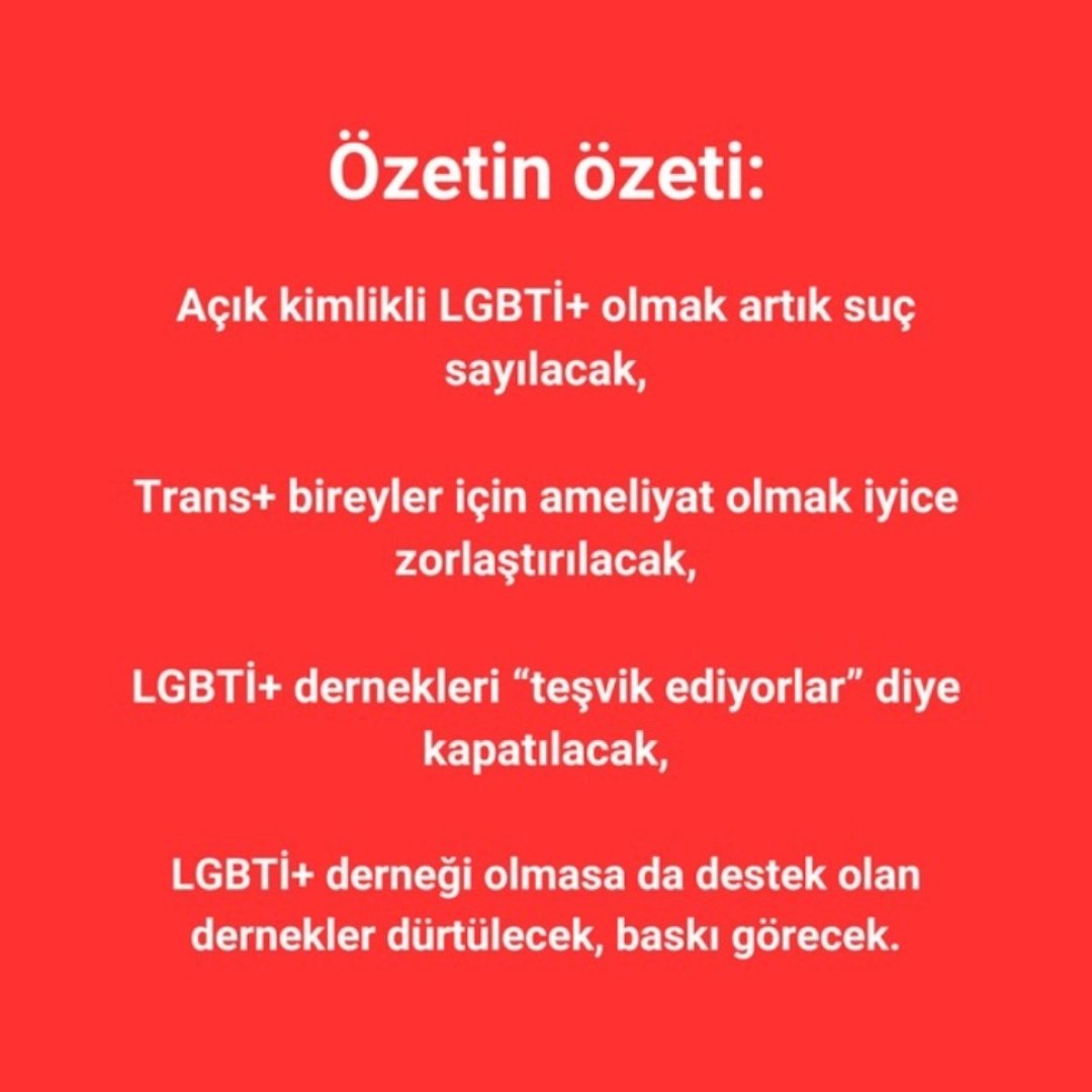 #LGBTIQlarKriminalizeEdilemez 
Turkey is about to pass a law which criminalizes “Speech against biological gender”… Why is the world so cruel against just people trying to live their life? Please spread awareness and raise awareness for LGBTIQ+ HUMANS in Turkey!
#TransAwareness
