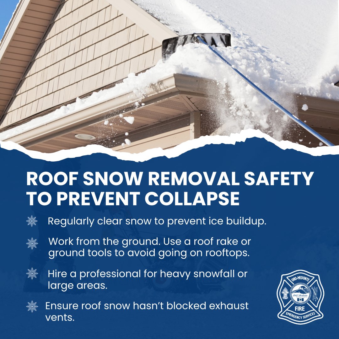 Roof Snow Removal Safety Tips! ❄️🏠
When clearing snow, remember to follow the safety tips in the post. For more information on tackling snow accumulation, visit: oro-medonte.ca/building 🌐
Stay safe and keep your roof strong!