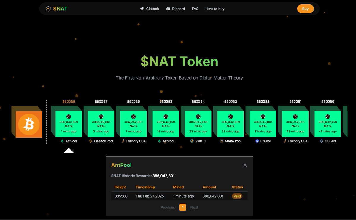 First $NAT airdrop to bitcoin miners just happened🚀

A new era is upon us, congrats to <a href="/AntPoolofficial/">ANTPOOL</a> !