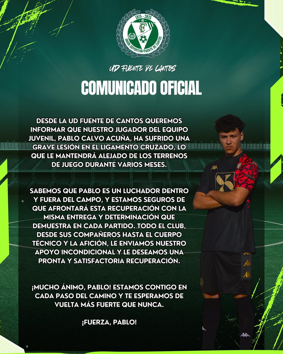 #COMUNICADO

📢 COMUNICADO OFICIAL

💪🏻💚 Estamos contigo, Pablo!

#VolverACrecer 
#FuerzaPablo