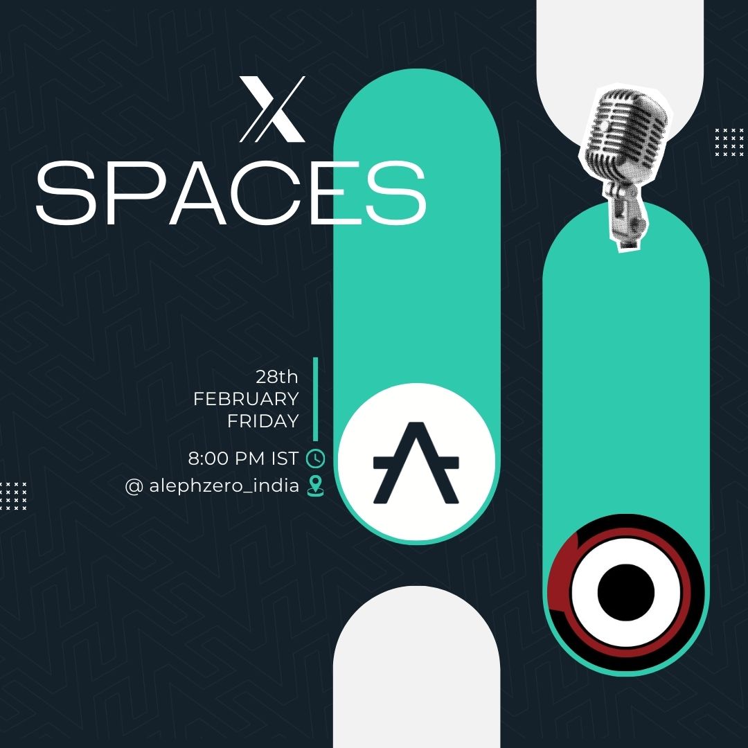 Aleph Zero India (@alephzero_india) on Twitter photo ๐ข Join @Alephzero_India and <a href="/OdishaDao/">Odisha DAO</a> for an exciting Community X Spaces, as we explore the Aleph Zero Ecosystem and opportunities for builders!
๐ February 28th, 2025
โฐ Starting at 8:00 pm IST
Get ready for insightful discussions and network with fellow builders!
Set your ๐ข Join @Alephzero_India and <a href="/OdishaDao/">Odisha DAO</a> for an exciting Community X Spaces, as we explore the Aleph Zero Ecosystem and opportunities for builders!
๐ February 28th, 2025
โฐ Starting at 8:00 pm IST
Get ready for insightful discussions and network with fellow builders!
Set your