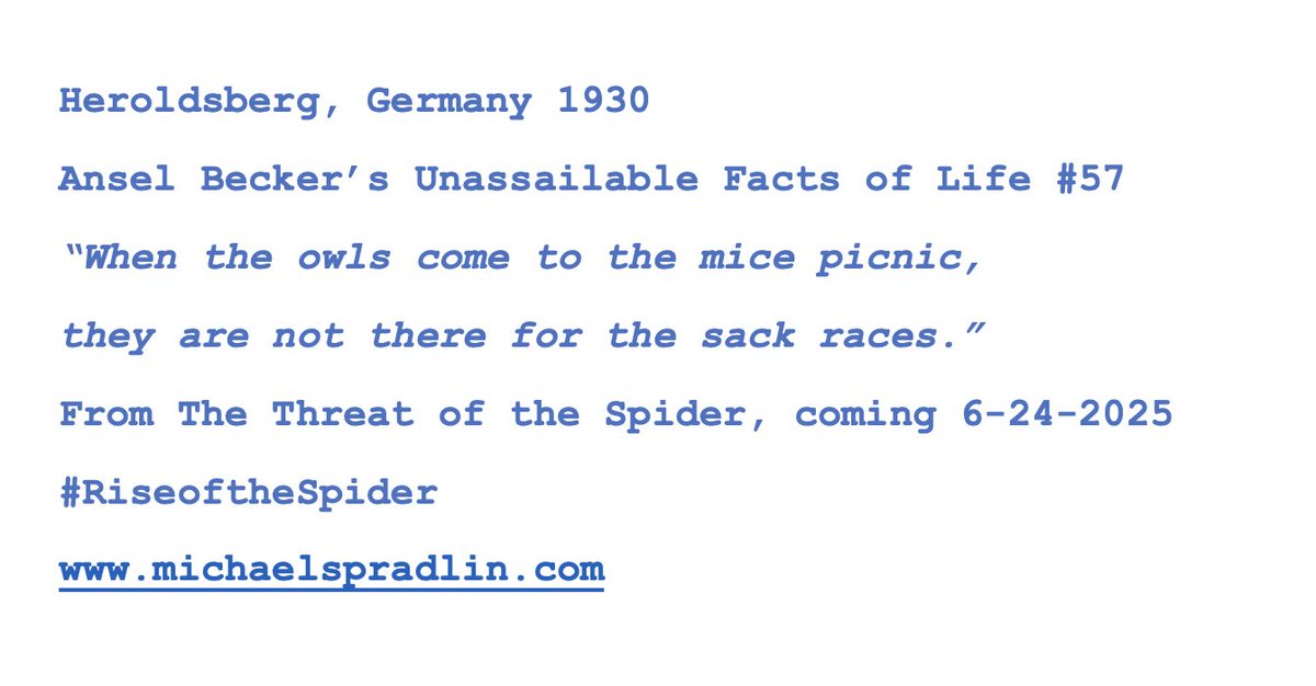 MSpradlinAuthor's tweet image. #BookExcursion #BookExpedition #BookHike #BookJaunt #BookJourney #BookJunkies #BookOdyssey #BookPortage #BookPosse #BookRelays #BookSojourn #BookSquad #BookTrek #BookVoyage #collaBOOKation #LitReviewCrew #kidlitexchange #bookallies #RiseoftheSpider #ThreatoftheSpider 6-24-25