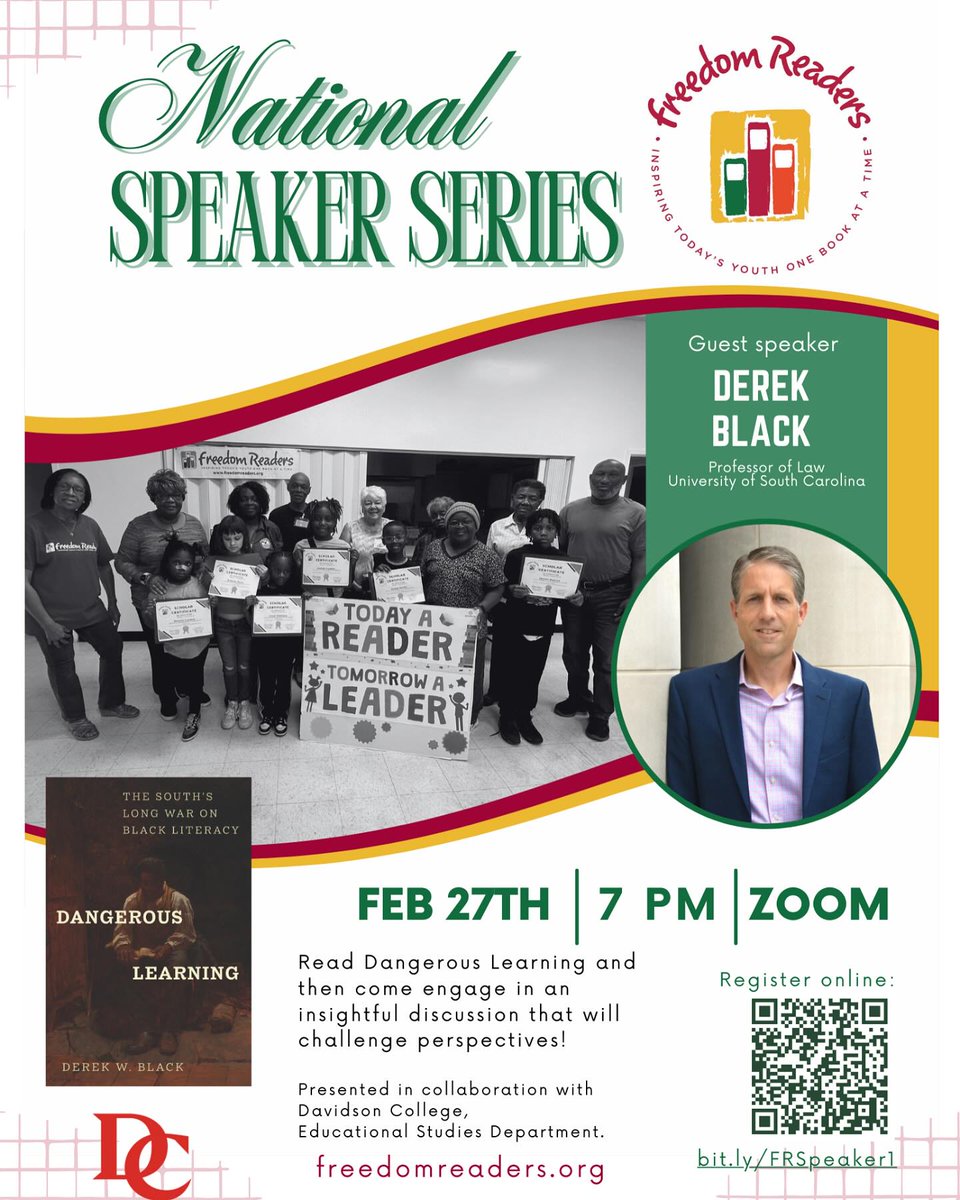 TONIGHT at 7pm! Sisters of Charity Vice Chair, Dr. Tracey Bailey, leads the conversation with guest speaker, Derek Black. 

Register here: freedomreaders.org/event/national…