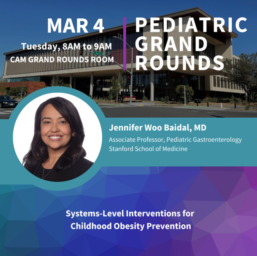 Stanford Pediatrics (@stanfordpeds) on Twitter photo Join <a href="/StanfordPedsGI/">Stanford Pediatric Gastroenterology</a> Dr. Baidal for Pediatric Grand Rounds to understand current literature on the role of social risk factors in childhood obesity, identify factors during gestation & infancy that influence child growth, and more! #childhoodobesity Join <a href="/StanfordPedsGI/">Stanford Pediatric Gastroenterology</a> Dr. Baidal for Pediatric Grand Rounds to understand current literature on the role of social risk factors in childhood obesity, identify factors during gestation & infancy that influence child growth, and more! #childhoodobesity