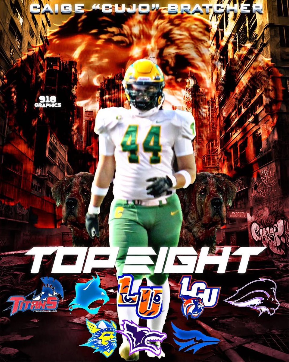 Caige “Cujo” Bratcher (@bratchercaige) on Twitter photo Where’s 🏡 ? Thank you to all the coaches who gave me the opportunity to play at the next level, but these are the schools I will be focusing on for the rest of my recruitment. <a href="/BenGriecoSports/">Ben T. Grieco</a> <a href="/prophecyath/">Prophecy Athletic Training</a> <a href="/bryson_13/">Bryson Bratcher🌐</a> <a href="/dowork_sports/">DoWork_Sports LLC</a> <a href="/ccrusadersfball/">Pensacola Catholic Football</a> <a href="/PensacolaCHS/">Catholic High</a> <a href="/SaderBaseball/">Pensacola Catholic High School Baseball</a> Where’s 🏡 ? Thank you to all the coaches who gave me the opportunity to play at the next level, but these are the schools I will be focusing on for the rest of my recruitment. <a href="/BenGriecoSports/">Ben T. Grieco</a> <a href="/prophecyath/">Prophecy Athletic Training</a> <a href="/bryson_13/">Bryson Bratcher🌐</a> <a href="/dowork_sports/">DoWork_Sports LLC</a> <a href="/ccrusadersfball/">Pensacola Catholic Football</a> <a href="/PensacolaCHS/">Catholic High</a> <a href="/SaderBaseball/">Pensacola Catholic High School Baseball</a>