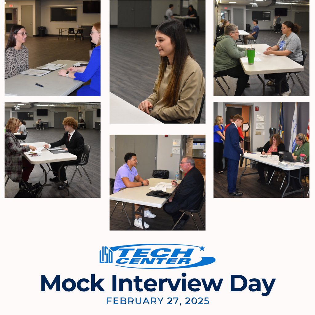 LISD TECH Center students had the opportunity to practice their interviewing skills today during the first Mock Interview Day of 2025. Students had the opportunity to prepare for and practice scholarship, post-secondary education, and employment interviews with local volunteers.