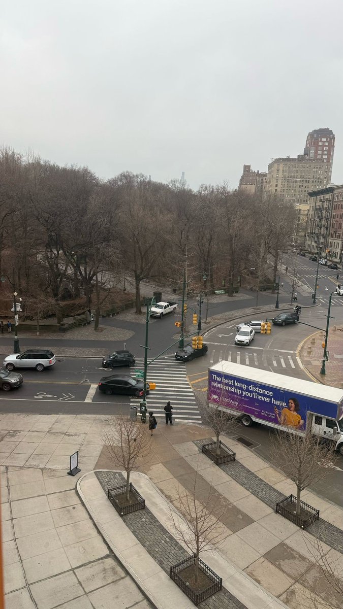 It's overcast in Manhattan today.