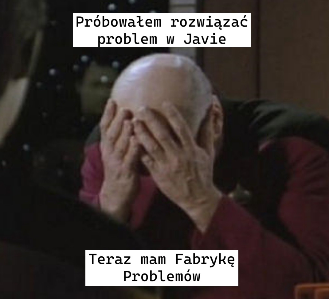 Znacie to, gdy mała poprawka w Javie kończy się na całym łańcuchu błędów?

Długiego i pomyślnego weekendu nasi Deweloperzy-Wulkanie! 🫡

#Java #Programming #DeveloperLife #WeekendVibes #CodeStruggles #StarTrek #humor