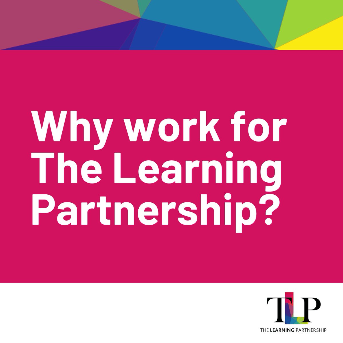 Why work for The Learning Partnership? 🤔

In additional to Trust-wide training and development, we have a range of other benefits including:

💻 Comprehensive NQT training
⏰ Flexible working policy
🧠 Commitment to wellbeing

Find out more ➡️ tlptrust.com/our-people/joi…