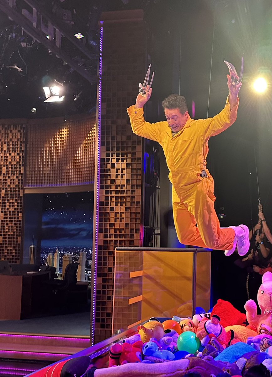 Hugh Jackman (@realhughjackman) on Twitter photo That time <a href="/jimmyfallon/">Jimmy Fallon</a> said it’ll be fun and we can call it “claw” diving. And it was. Fun. Oh the places we go. <a href="/deadpoolmovie/">Deadpool Movie</a> <a href="/FallonTonight/">The Tonight Show</a> #BTS #ThrowbackThursday That time <a href="/jimmyfallon/">Jimmy Fallon</a> said it’ll be fun and we can call it “claw” diving. And it was. Fun. Oh the places we go. <a href="/deadpoolmovie/">Deadpool Movie</a> <a href="/FallonTonight/">The Tonight Show</a> #BTS #ThrowbackThursday