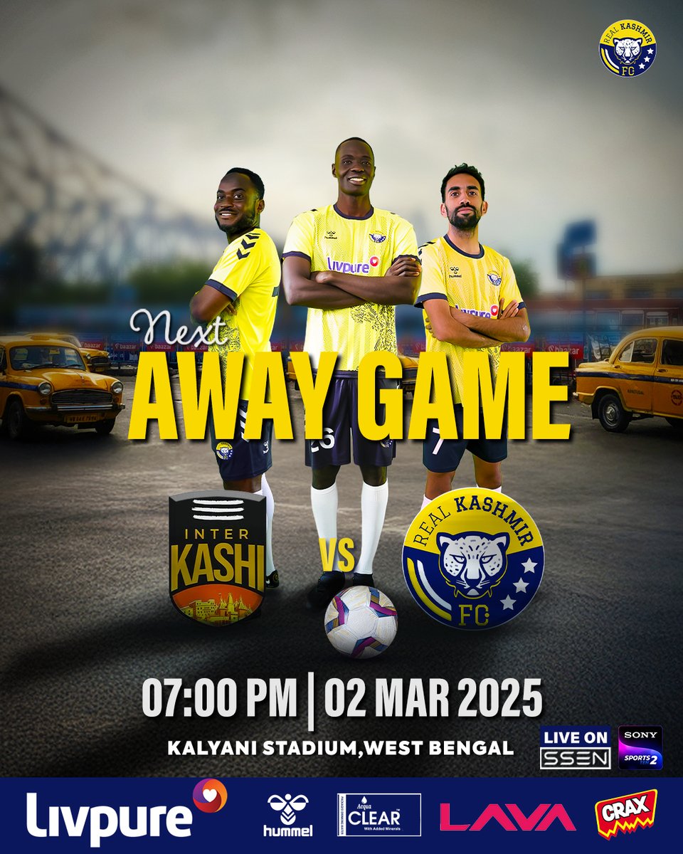 Next challenge awaits!

Real Kashmir FC takes on Inter Kashi in an intense away battle at Kalyani Stadium, West Bengal. The Snow Leopards are ready—let’s bring the fight and chase those three points!
🗓️ 2nd March 2025 ⏰ 7:00 PM
#RKFC  #ILeague #AwayDay #InterKashiVsRKFC