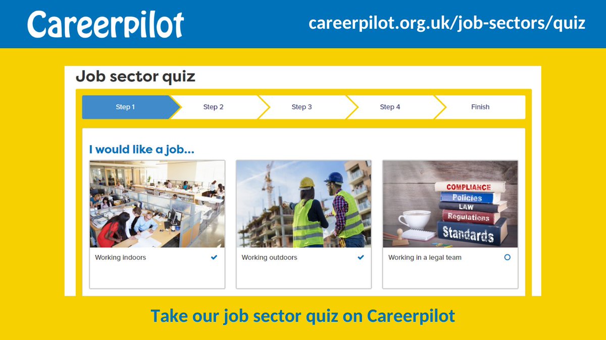 Its National Careers Week! 
Help your students explore what job sector might suit them with our jobs quiz on Careerpilot: careerpilot.org.uk/job-sectors/qu… #NCW2025