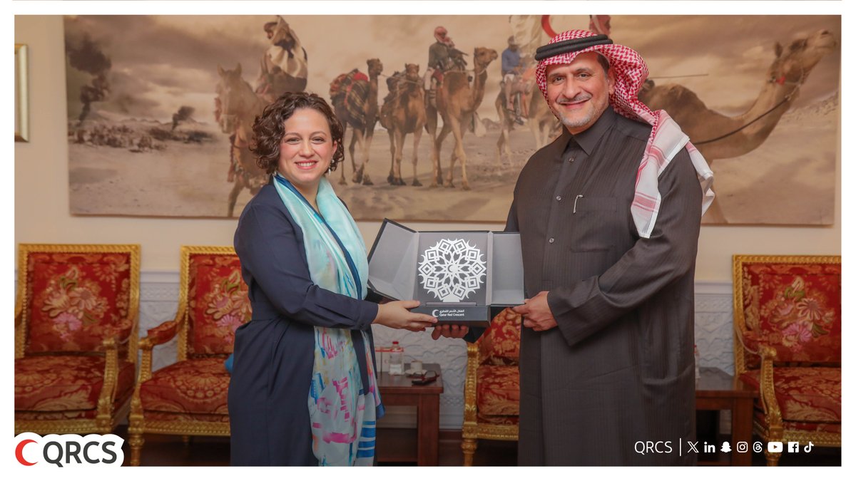 Qatar Red Crescent | ุงูููุงู ุงูุฃุญู
ุฑ ุงููุทุฑู (@qrcs) on Twitter photo <a href="/QRCS/">Qatar Red Crescent | ุงูููุงู ุงูุฃุญู
ุฑ ุงููุทุฑู</a> President Yousef bin Ali Al-Khater meets CEO of <a href="/WHForum_/">World Humanitarian Forum</a> Feraye Ozfescioglu to discuss key challenges & how to enhance humanitarian response & diplomacy in cooperation with Movement partners & UN agencies <a href="/QRCS/">Qatar Red Crescent | ุงูููุงู ุงูุฃุญู
ุฑ ุงููุทุฑู</a> President Yousef bin Ali Al-Khater meets CEO of <a href="/WHForum_/">World Humanitarian Forum</a> Feraye Ozfescioglu to discuss key challenges & how to enhance humanitarian response & diplomacy in cooperation with Movement partners & UN agencies