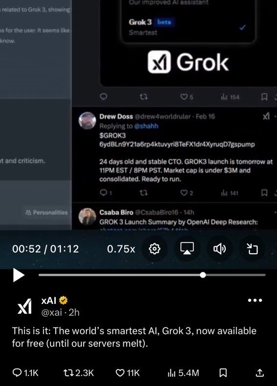 SPOTTED GROK 3 CONTRACT ADDRESS ON <a href="/xai/">xAI</a> VIDEO 🦾👀

Still fading?