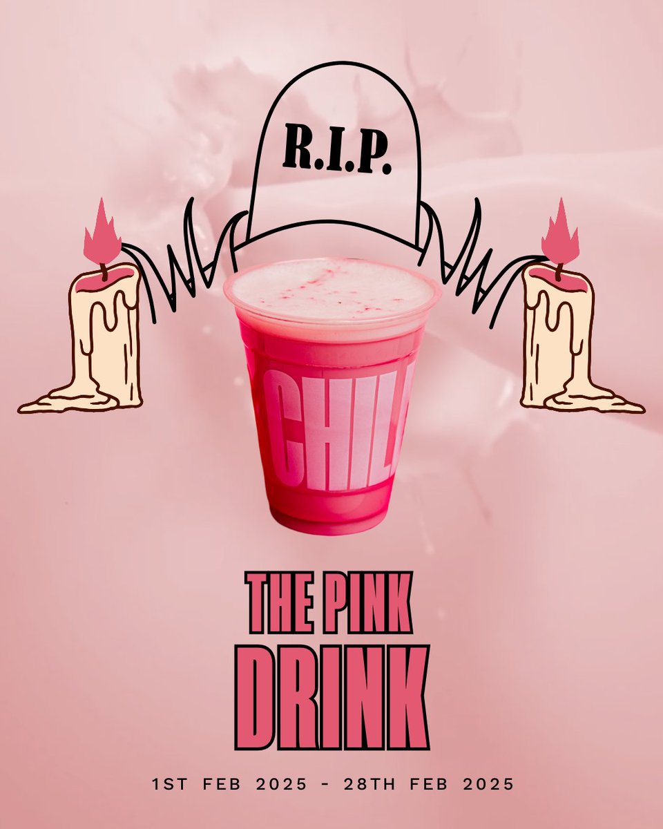 Gone but never forgotten, our beloved Pink Drink 😔

Tomorrow, Friday 28th Feb, is the last day to grab one before it's gone (maybe) forever 👀