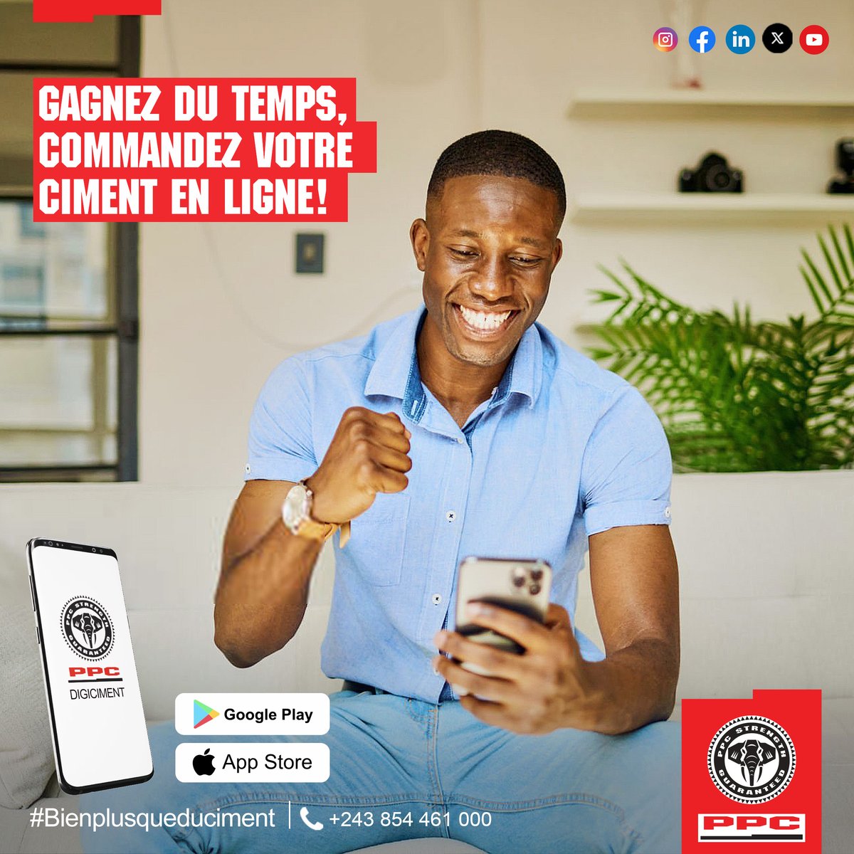 PpcProduits's tweet photo. Plus besoin de vous déplacer ! Commandez votre ciment sur Digiciment et recevez-le directement sur votre chantier.
#BienPlusQueDuCiment #PPCBarnet #RDC #digiciment https://t.co/z9wTckYAuh
