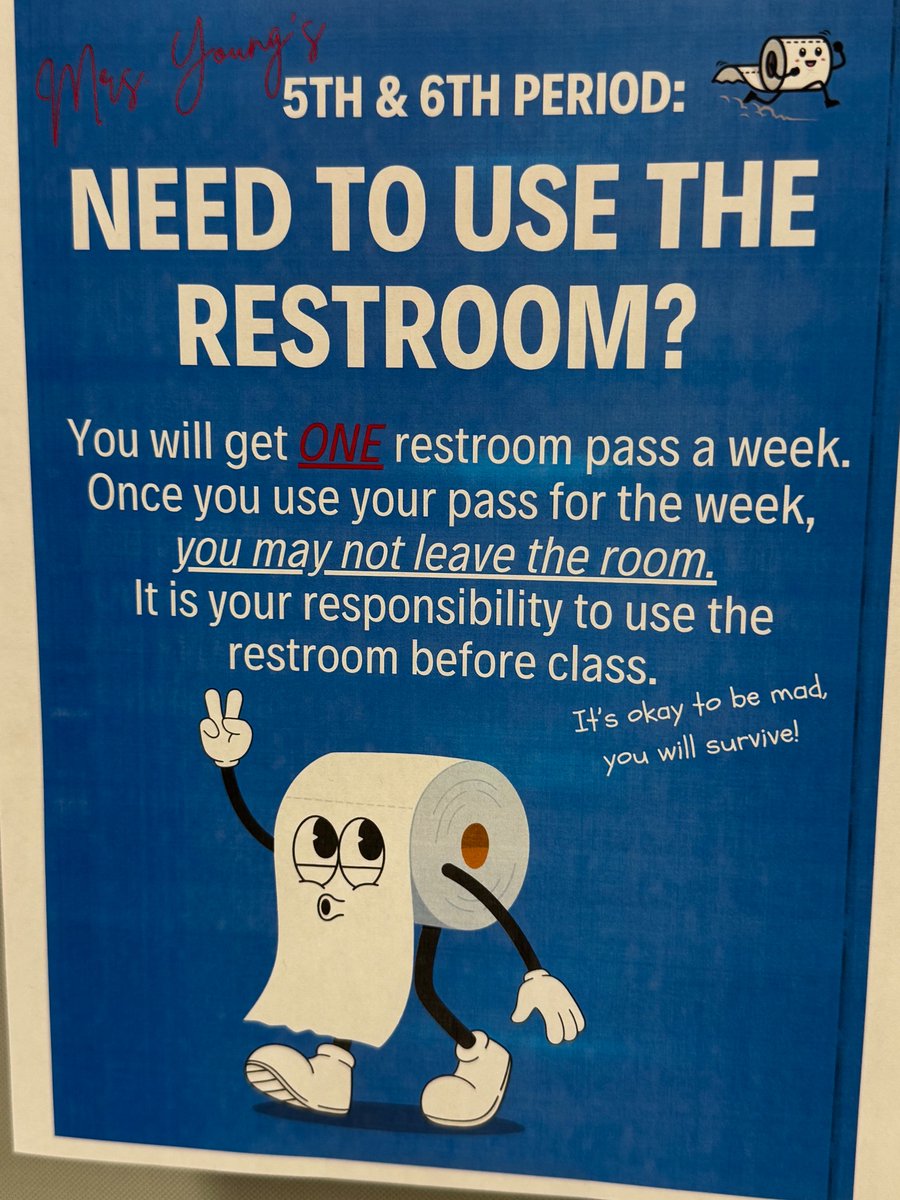 Teachers out there will understand this without explanation. This is how you know a teacher has had enough. They make a sign.