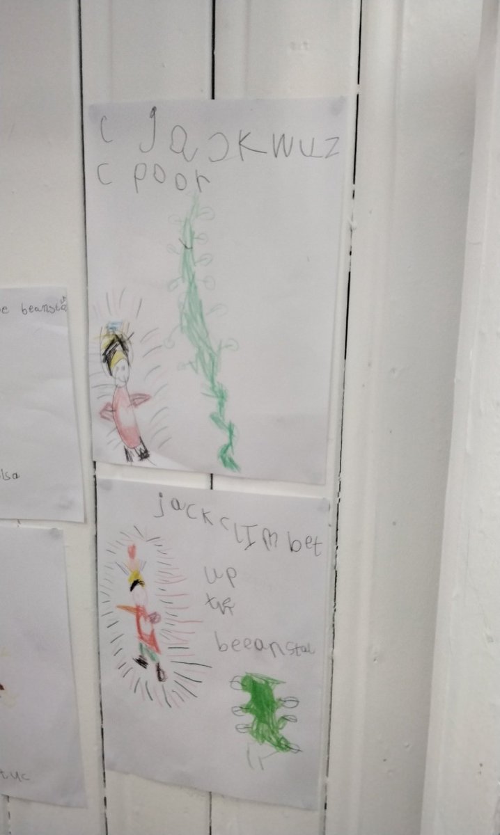MarlboroughPrim's tweet image. Super independent writing from Reception. #EYFSWriting #EYFSJackandTheBeanstalk #JackandTheBeanstalk