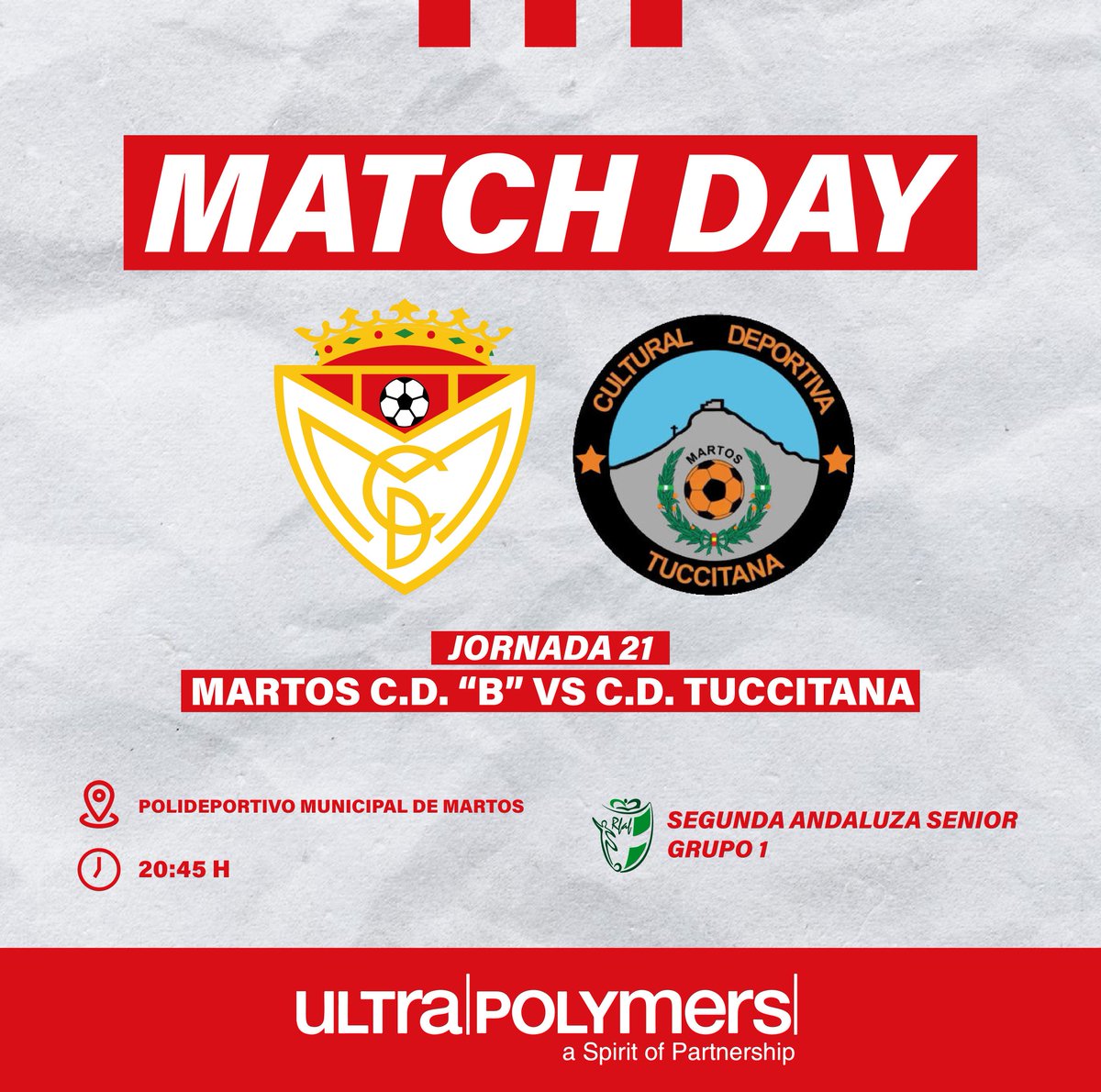 martoscdcantera's tweet image. 𝘿𝙄́𝘼 𝘿𝙀 𝙋𝘼𝙍𝙏𝙄𝘿𝙊

⏰ 20:45 H
🏟️ Polideportivo Municipal de Martos

¡Os esperamos!