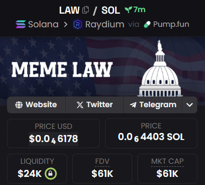 Dex updated successfully

Welcome and let's discuss this $LAW

dexscreener.com/solana/b78qjp8…