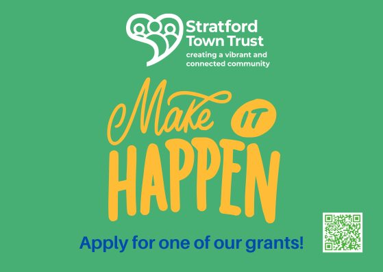 Stratford Town Trust (@ourtowntrust) on Twitter photo Our large grants round opens next Monday 3 March - 5 September! Are you a community group or charity in Stratford-upon-Avon with a great idea? Our grants can help you to make it happen...
Email: applications@stratfordtowntrust.co.uk
stratfordtowntrust.co.uk Our large grants round opens next Monday 3 March - 5 September! Are you a community group or charity in Stratford-upon-Avon with a great idea? Our grants can help you to make it happen...
Email: applications@stratfordtowntrust.co.uk
stratfordtowntrust.co.uk