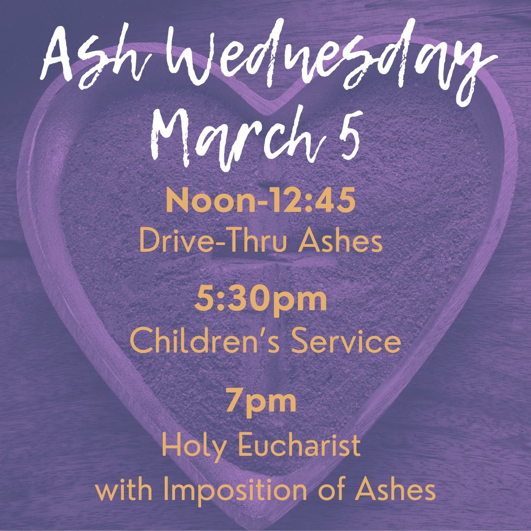 stthomasmedina's tweet photo. Ash Wednesday at St. Thomas

Lent begins this Wednesday, Ash Wednesday—a sacred time to reflect, repent, and renew. 

#Medina #Bellevue #Seattle #Church #Episcopal #AshWednesday #Lent #FaithJourney #Worship #ImpositionOfAshes #HolyEucharist #PNWChurches #SpiritualRenewal https://t.co/3rDYrn78ei