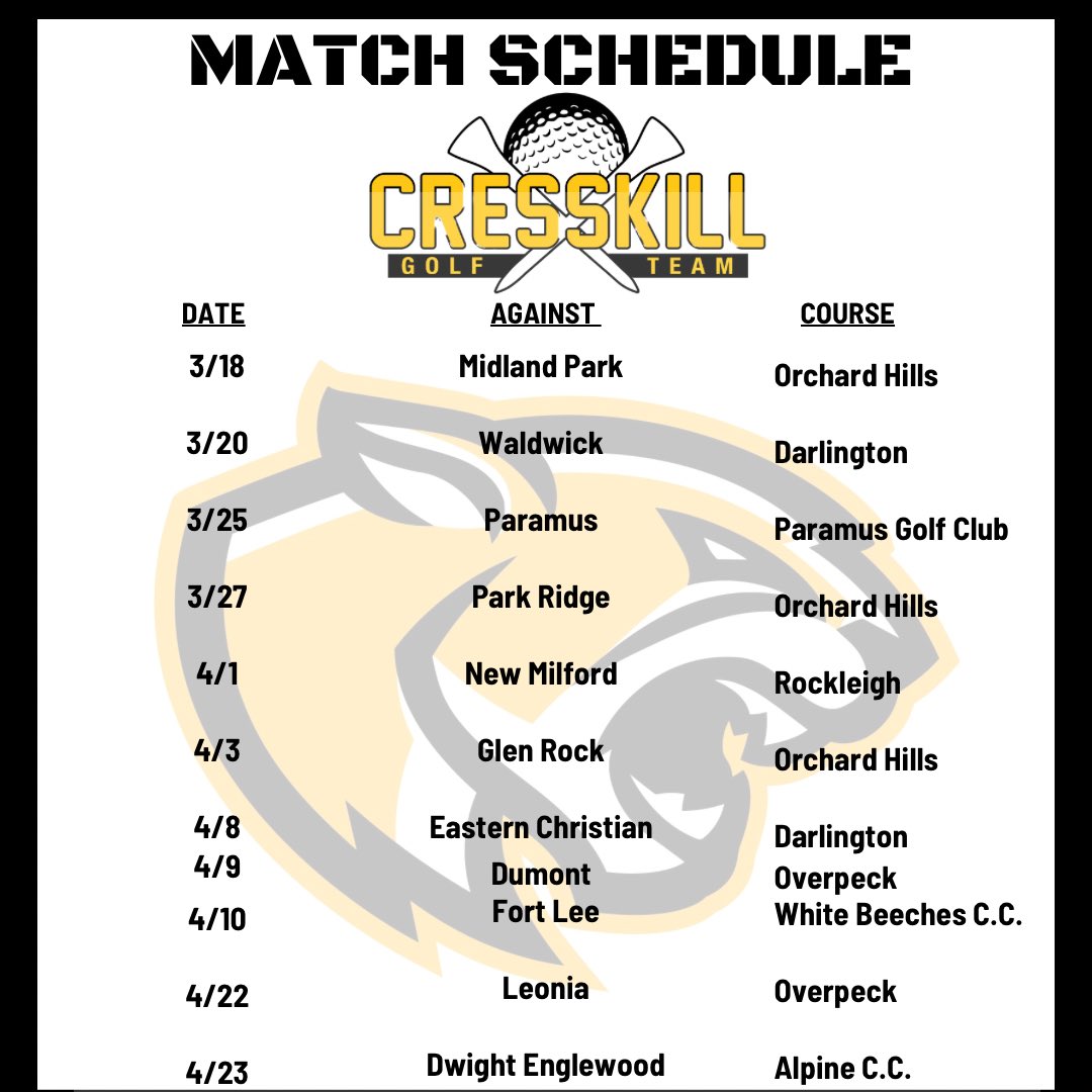 Cresskill_Golf/CHS PE tweet media