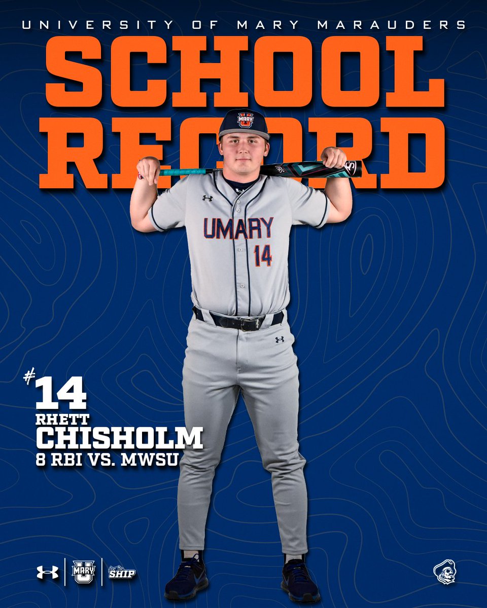 NEW RECORD! In just his second career start, UMary Baseball's Rhett Chisholm set the school record with 8 RBI in yesterday's wild 26-23 win over Missouri Western State. #ForTheShip #LifeAtMary