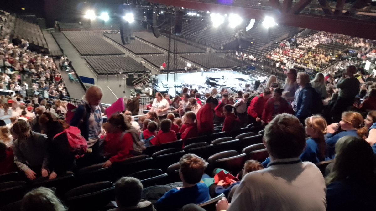 IVSchool's tweet image. Choir are ready to rehearse in a very big arena!