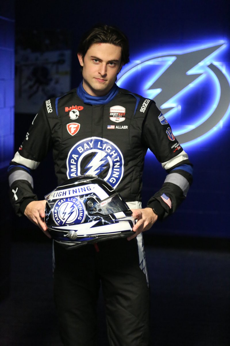 Nolan Allaer grew up a #GoBolts  fan dreaming of being an #NHL player. 

He found another passion in open-wheel racing &amp; on Saturday, the 23-year-old will open his 2nd season in the <a href="/INDYNXT/">INDY NXT by Firestone</a> series in St. Pete wearing a #TBLightning suit &amp; helmet. 

Story: tampabay.com/sports/2025/02…