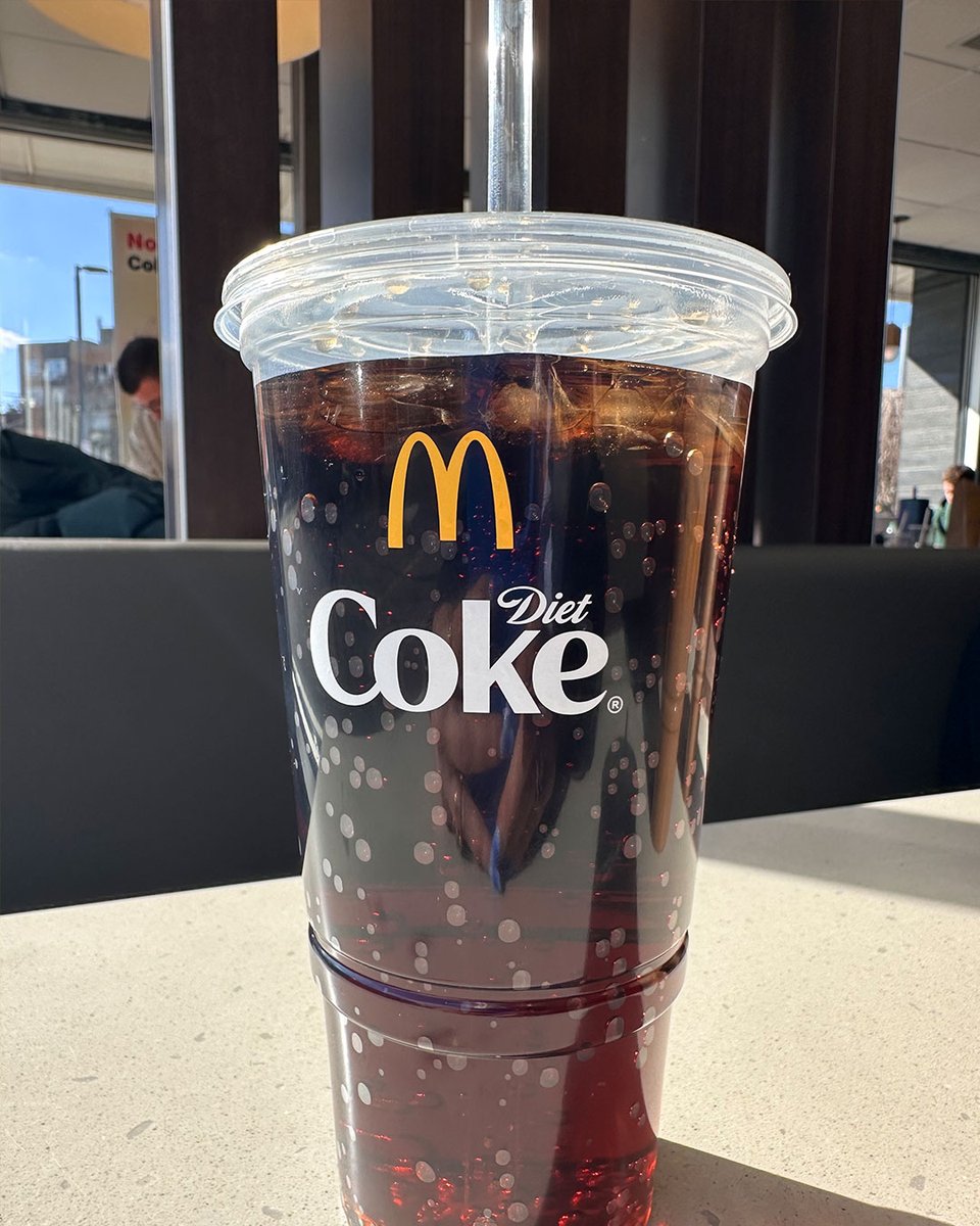 Diet Coke from Mcd’s is a morning drink