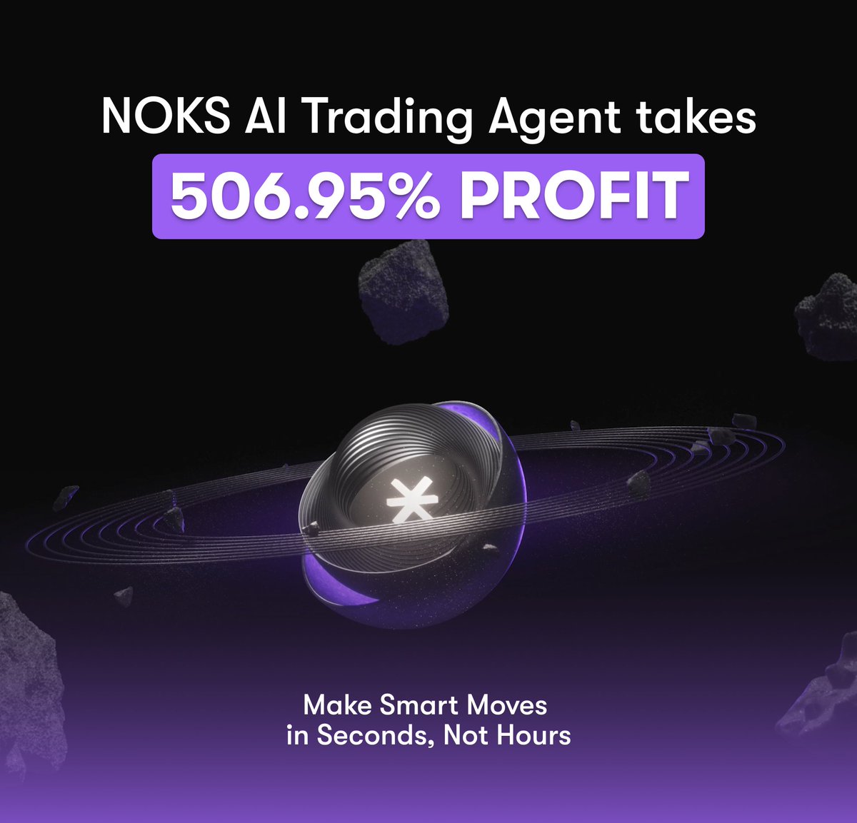 ThisIsNoks's tweet image. NOKS AI Trading agent on @base went on a treasure hunt and came back LOADED 📈

How NOKS AI Trading agent secured an incredible 506.95% PROFIT:
- Scans tokens with highest 24h price increases
- Filters for safety (risk level &amp;lt;51, minimum $1000 liquidity)
- Automatically invests…