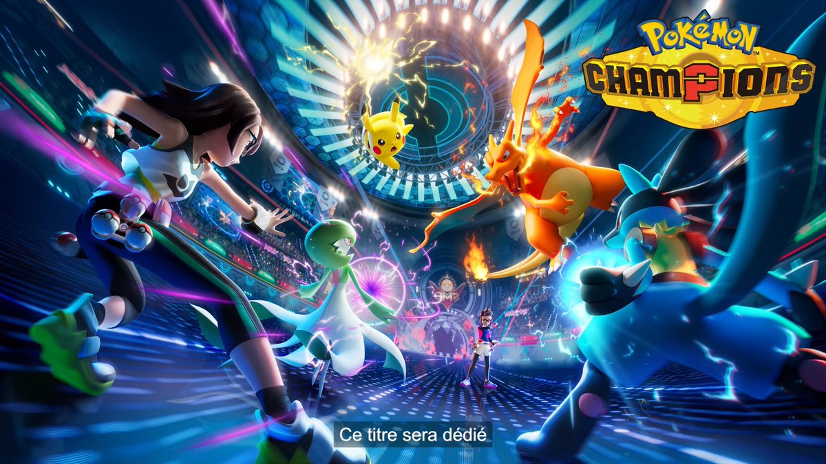 Pokekalos's tweet photo. Pokémon Champions sera centré sur les combats Pokémon. Il est développé par Game Freak ainsi que Pokémon WORKS https://t.co/LPib5tvJYm