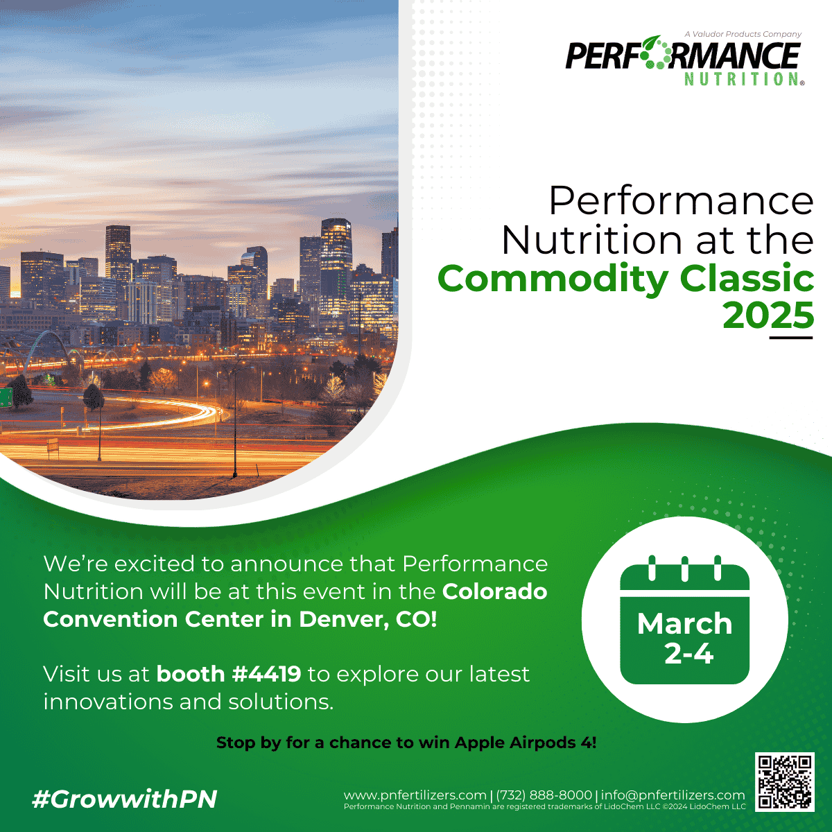 We’re heading to #CommodityClassic 2025!

Join us at Booth #4419 to connect, explore our latest solutions, and enter for a chance to win Apple AirPods.

We’re looking forward to seeing you there! 
#GrowWithPN #agriculture