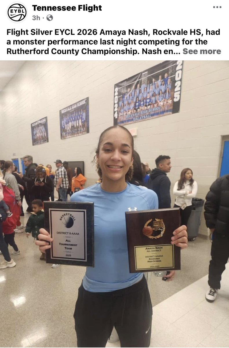 Amaya Nash (@a1_amayanash) on Twitter photo Honored to recieve the District 8-AAA- All Tournament Team and the District 8-AAA- All District.
<a href="/Rockvale_WBB/">@rockvale_wbb</a> <a href="/KyleShipleyk/">Coach Shipley</a> <a href="/TNFlightEYBL/">Tennessee Flight EYBL</a> Honored to recieve the District 8-AAA- All Tournament Team and the District 8-AAA- All District.
<a href="/Rockvale_WBB/">@rockvale_wbb</a> <a href="/KyleShipleyk/">Coach Shipley</a> <a href="/TNFlightEYBL/">Tennessee Flight EYBL</a>