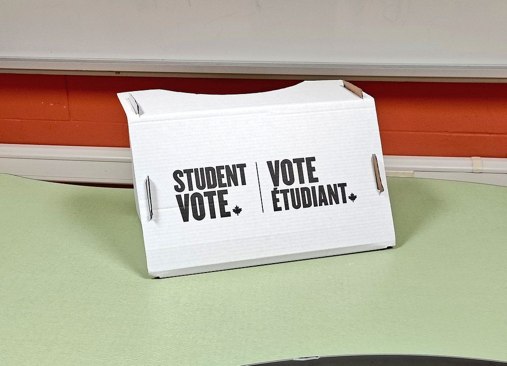 MrMacSCPS's tweet image. It&apos;s election day. 

Grade 7 and 8 students are taking part in @CIVIX_Canada&apos;s Student Vote. We&apos;ll see how our results compare to what the rest of the province decides today!