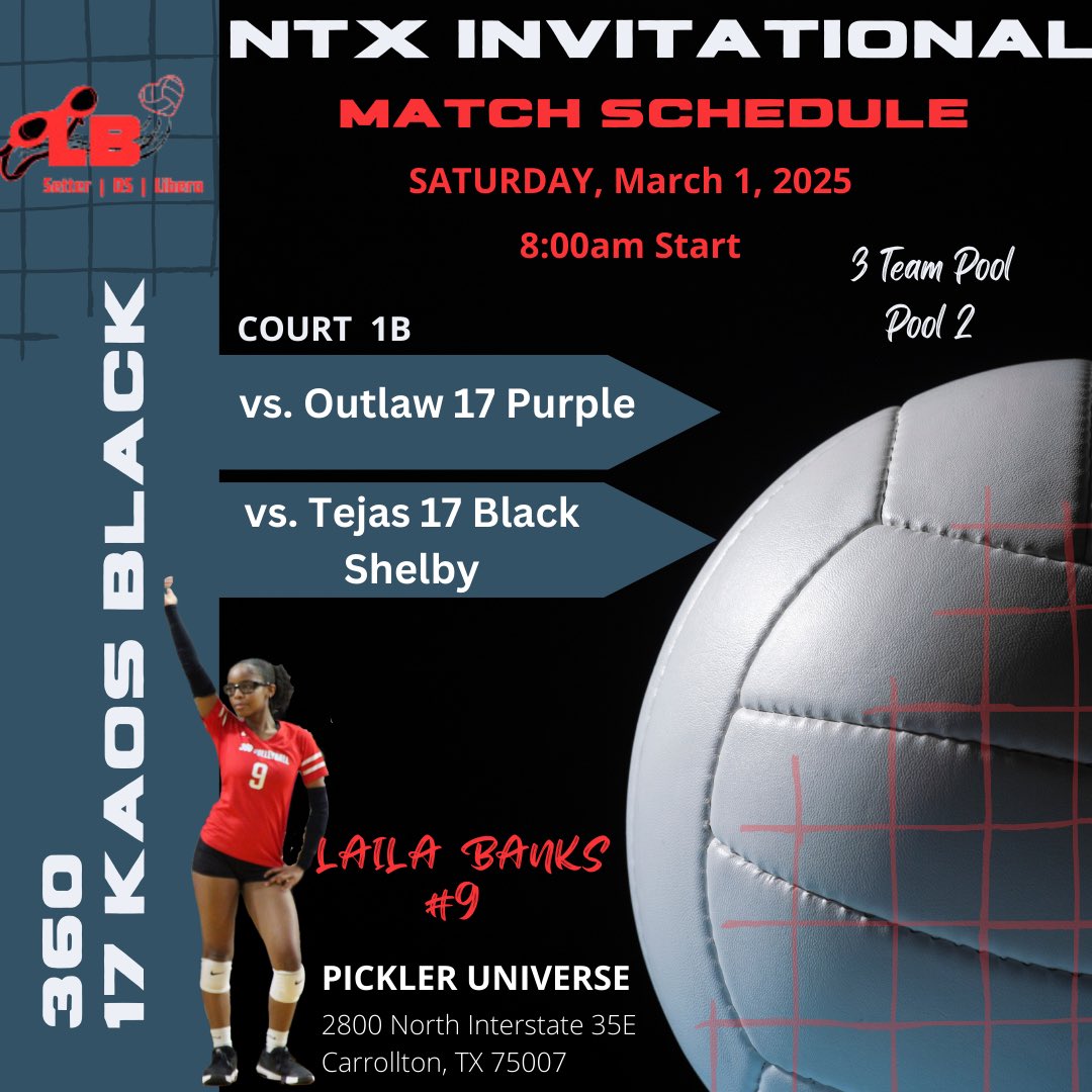 Laila Banks π₯½ (@lailabanks26) on Twitter photo 360 17 Kaos Black back at it this weekend. Come see us! #volleyball #clubvolleyball #recruit2026
<a href="/TheUncommitted0/">The Uncommitted</a>
<a href="/AlabamaAmvb/">AAMUVOLLEYBALL</a>
<a href="/XULAvolleyball/">Xavier U Volleyball</a>
<a href="/FAMU_VB/">Florida A&M Volleyball π</a>
<a href="/UAPBLionsVB/">ππππ² ππ’π¨π§π¬ ππ¨π₯π₯ππ²πππ₯π₯ ππ</a>
<a href="/Pvamu_VB/">PVAMU_VB</a>
<a href="/BleuDevilVB/">Dillard University Volleyball</a>
<a href="/gsutigers_vb/">Grambling State Volleyball</a>
<a href="/TarletonVB/">Tarleton State Volleyball</a>
<a href="/NUVball/">Northwestern Volleyball</a>
<a href="/SouthernU_VB/">Southern University Volleyball</a>
<a href="/HowardU/">Howard University</a>
<a href="/WVUVolleyball/">WVU Volleyball</a> 360 17 Kaos Black back at it this weekend. Come see us! #volleyball #clubvolleyball #recruit2026
<a href="/TheUncommitted0/">The Uncommitted</a>
<a href="/AlabamaAmvb/">AAMUVOLLEYBALL</a>
<a href="/XULAvolleyball/">Xavier U Volleyball</a>
<a href="/FAMU_VB/">Florida A&M Volleyball π</a>
<a href="/UAPBLionsVB/">ππππ² ππ’π¨π§π¬ ππ¨π₯π₯ππ²πππ₯π₯ ππ</a>
<a href="/Pvamu_VB/">PVAMU_VB</a>
<a href="/BleuDevilVB/">Dillard University Volleyball</a>
<a href="/gsutigers_vb/">Grambling State Volleyball</a>
<a href="/TarletonVB/">Tarleton State Volleyball</a>
<a href="/NUVball/">Northwestern Volleyball</a>
<a href="/SouthernU_VB/">Southern University Volleyball</a>
<a href="/HowardU/">Howard University</a>
<a href="/WVUVolleyball/">WVU Volleyball</a>