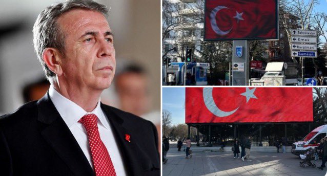 Av. Cemil Çiçek (@avcemilcicek27) on Twitter photo Abdullah Öcalan’ın açıklaması okunurken Ankara’daki tüm billboardlara Türk bayrakları yansıtan Mansur Yavaş’ı yürekten tebrik ediyorum.
Helal olsun Mansur Yavaş! 👏🏻 Abdullah Öcalan’ın açıklaması okunurken Ankara’daki tüm billboardlara Türk bayrakları yansıtan Mansur Yavaş’ı yürekten tebrik ediyorum.
Helal olsun Mansur Yavaş! 👏🏻