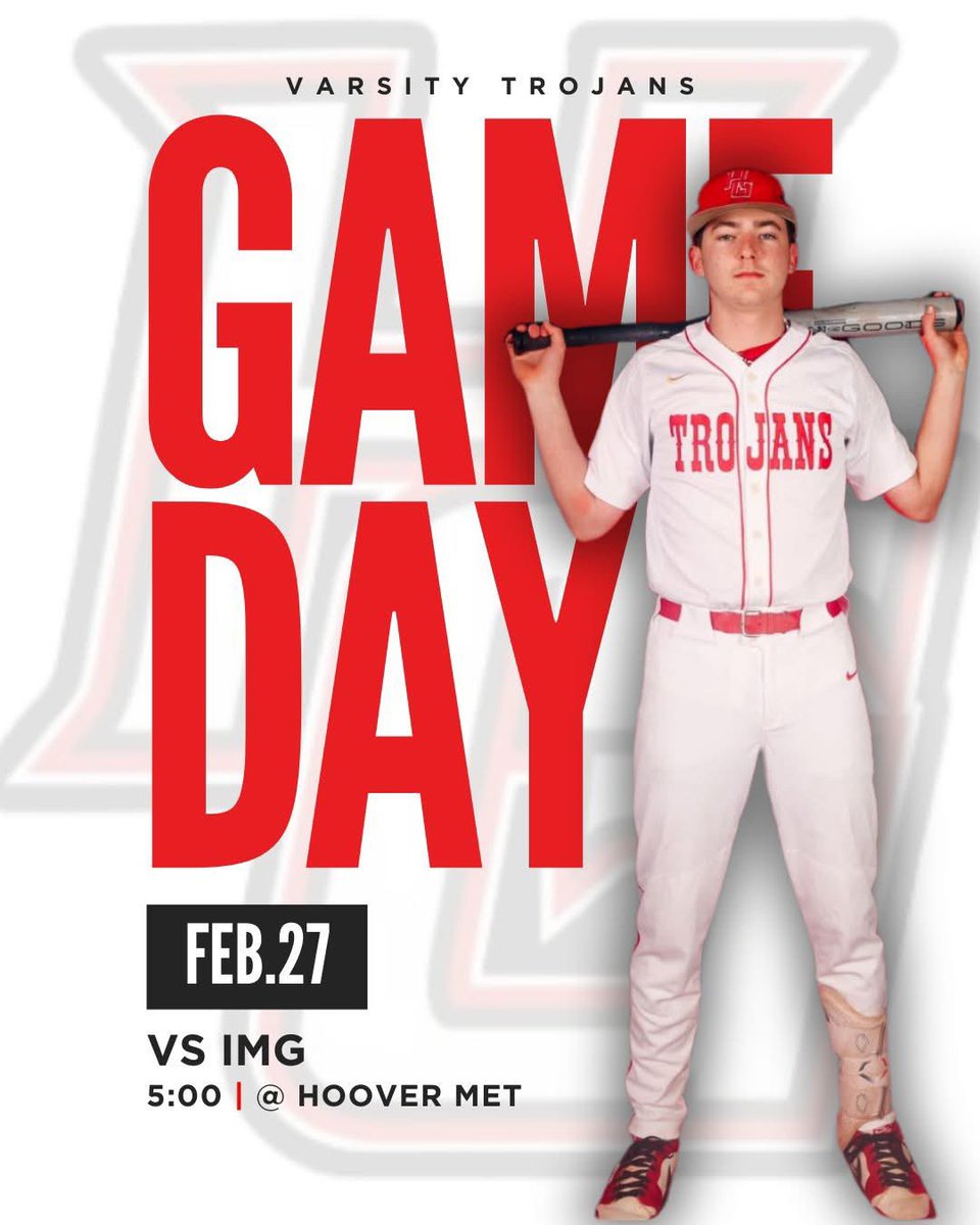 GAMEDAY‼️Varsity travels to Hoover to play IMG Academy in the <a href="/PerfectGameUSA/">Perfect Game USA</a> High School Showdown!

🆚 <a href="/IMGABaseball/">IMG Academy Baseball</a> 
⏰: Varsity - 5 PM
📍: Hoover Met Sports Complex Field 4