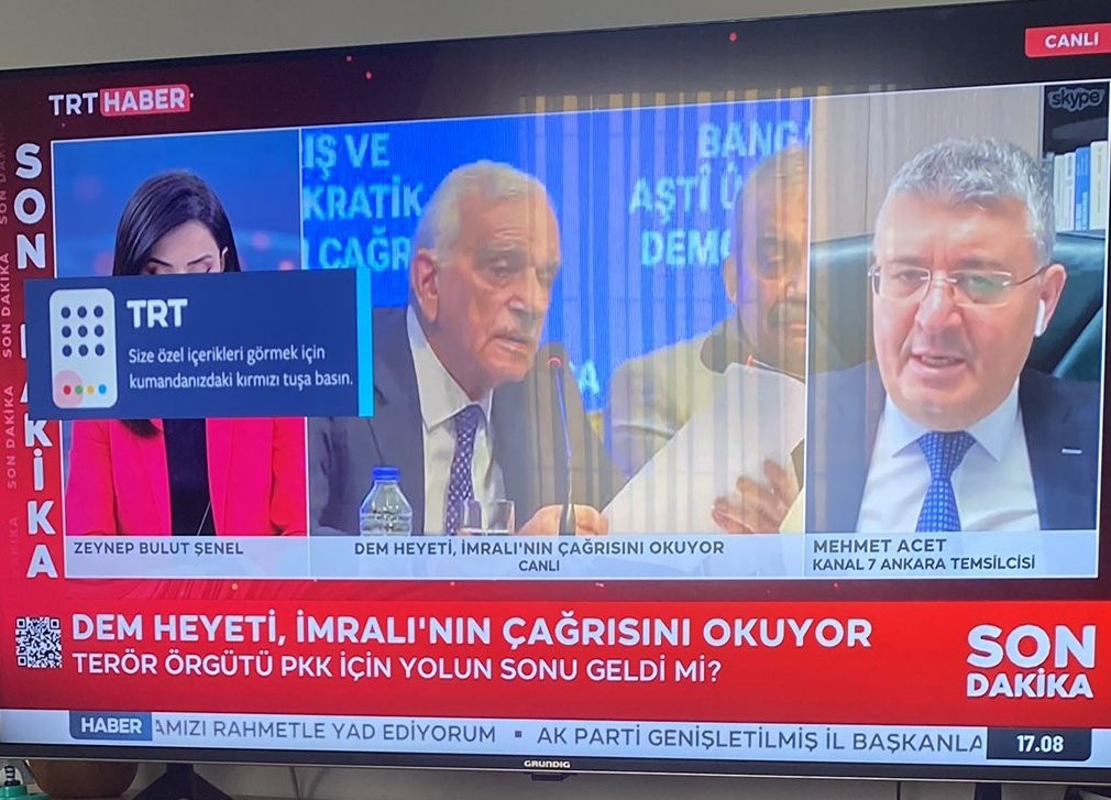 45 bin kişinin katili terörist başı Abdullah Öcalan'ın silah bırakma çağrısını TRT canlı yayınlıyor. Ülkenin terörle mücadelesinde gelinen noktaya bak.  #SüreciBaltalayacağız