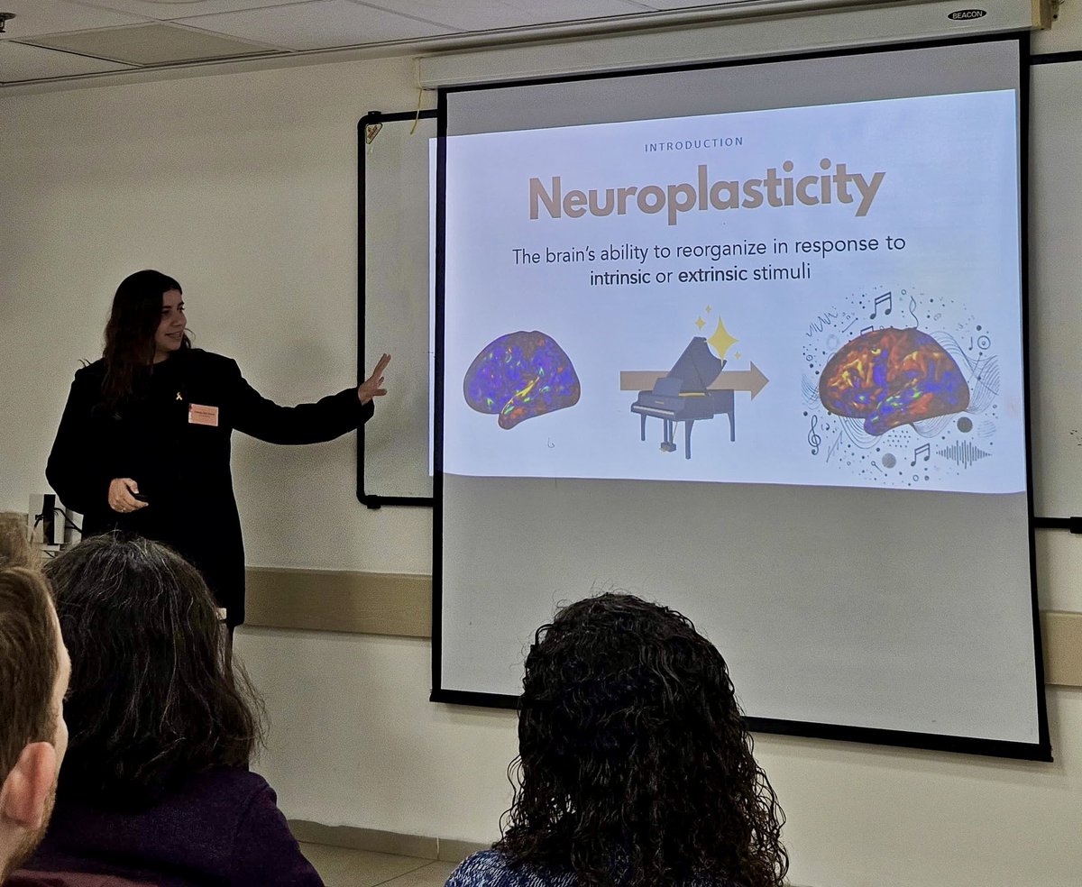 TBD_666's tweet image. Had a fantastic time presenting at #ISCOP 2025! โจ๐ถ
Our research explores musical skill acquisition, uncovering the interplay between predisposition, neuroplasticity, and generalization and their reflection in the brain ๐ง
@LabTavor @of_sagol @IdoTavor