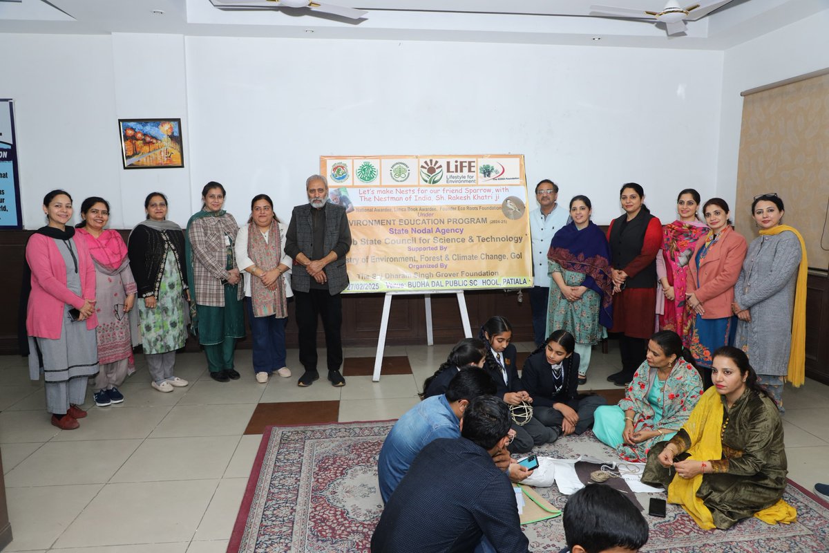 sdsgfoundation's tweet photo. #SaveBirds , #BuildSustainableNests #Workshop by Nest Man of India, Rakesh Khatri Ji in #collaboration with @sdsgfoundation at Budha Dal Public School, Patiala, @PSCST_GoP @moefcc @PbGovtIndia @PritpalPSCST @KSBathPSCST @susangeorgek @RK_nestman @thkurmandakini https://t.co/Tt9vdiFVft