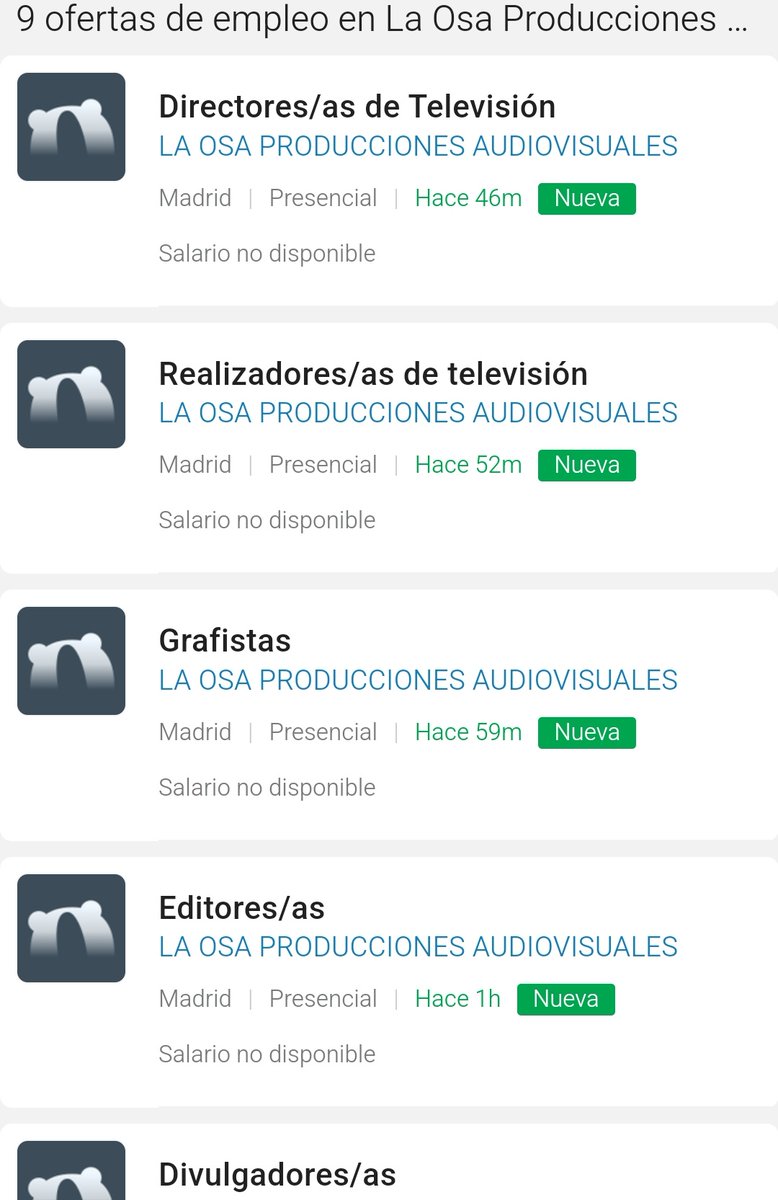 eliamsweet's tweet photo. Por si queréis trabajar en @laosatv han abierto inscripciones en InfoJobs en un gran casting de televisión llamado TV Hunters, el gran casting de la tele. 🐻 https://t.co/IKlK0PIA9L